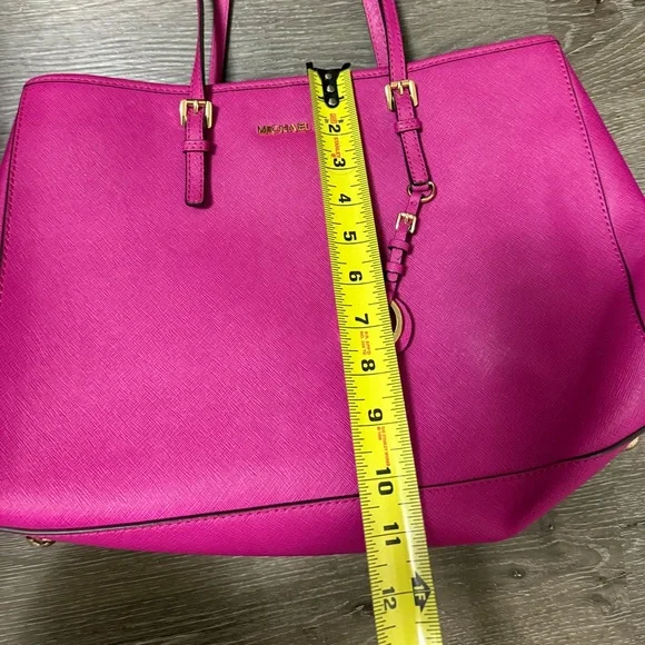 MICHAEL KORS Large Saffiano Leather Tote Bag Hot Pink - Picture 4 of 11